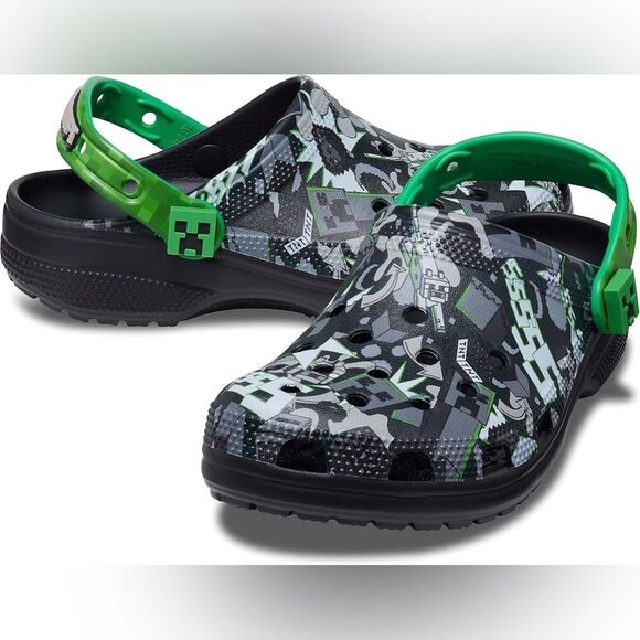 Crocs Adult Classic Minecraft Unisex Clog Shoes (Size 9 Women or 7 Men) - Picture 1 of 13